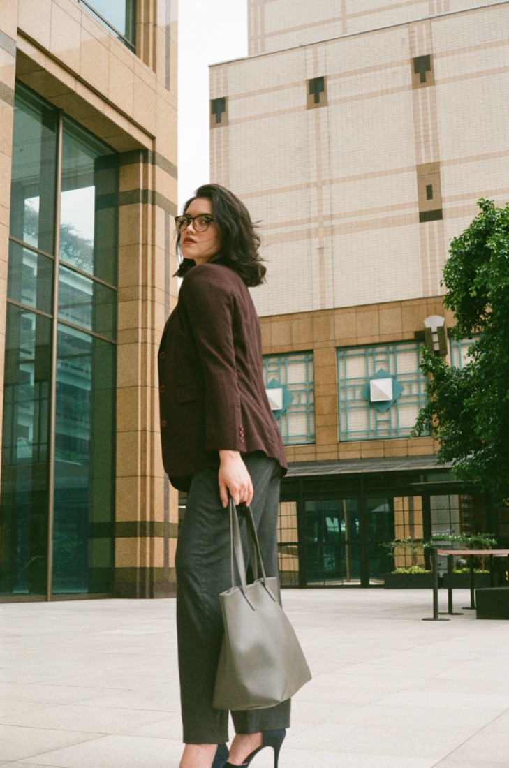 Filananda in profile, film photograph